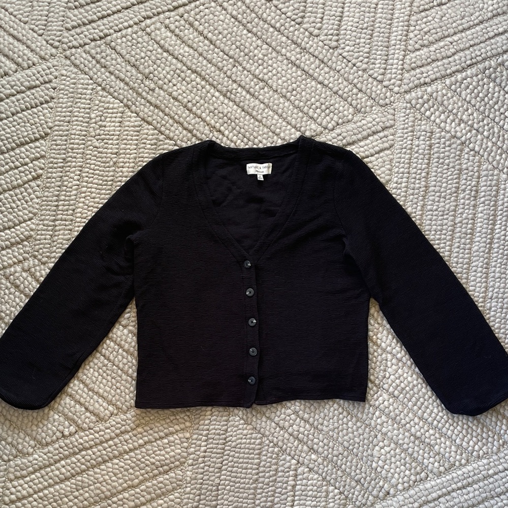 Madewell texture and thread boxy balloon sleeve top - medium